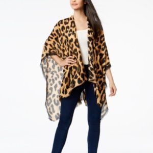 Womens Steve Madden Leopard Ruana